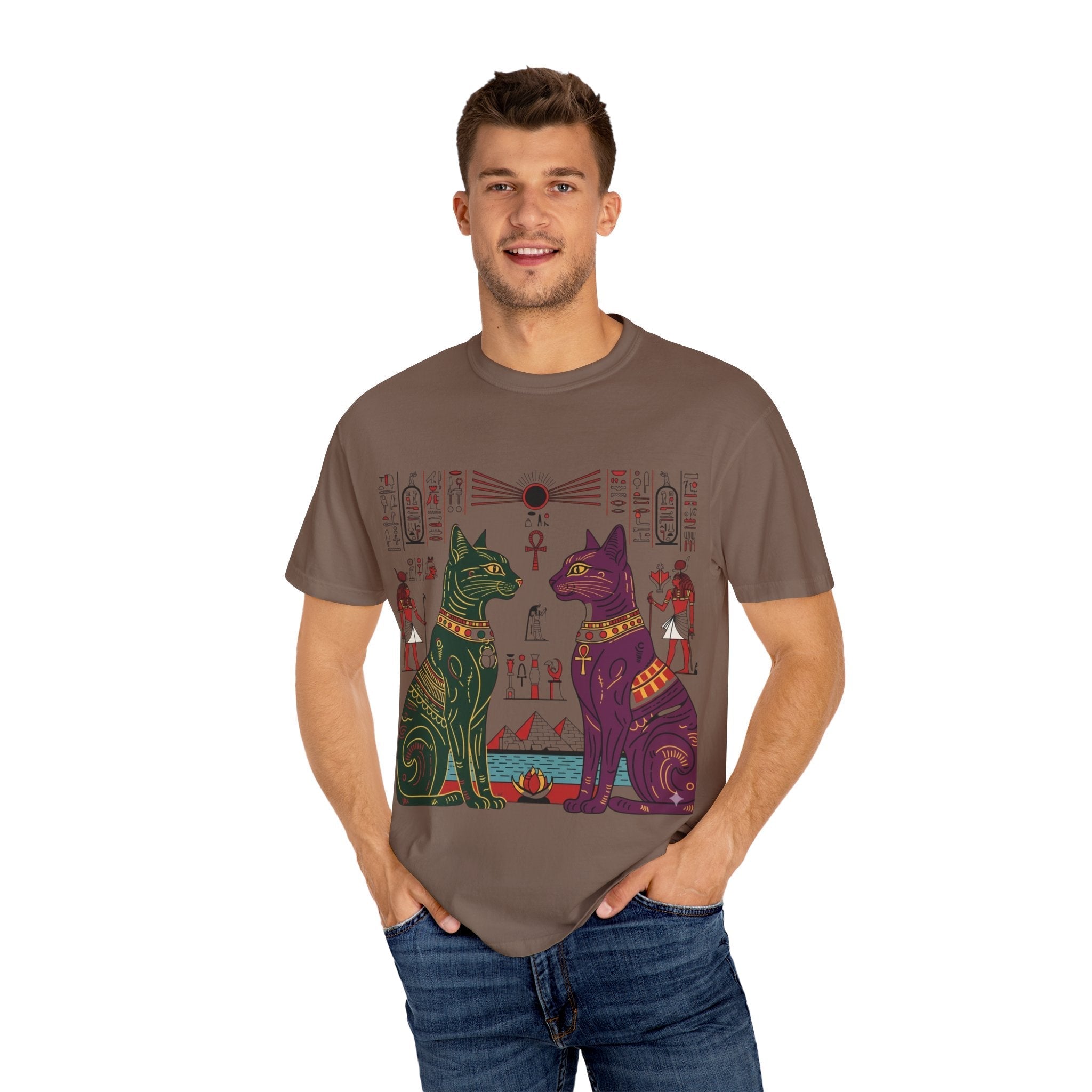 Egyptian Cat Guardian Tee (Vintage Retro) Printify