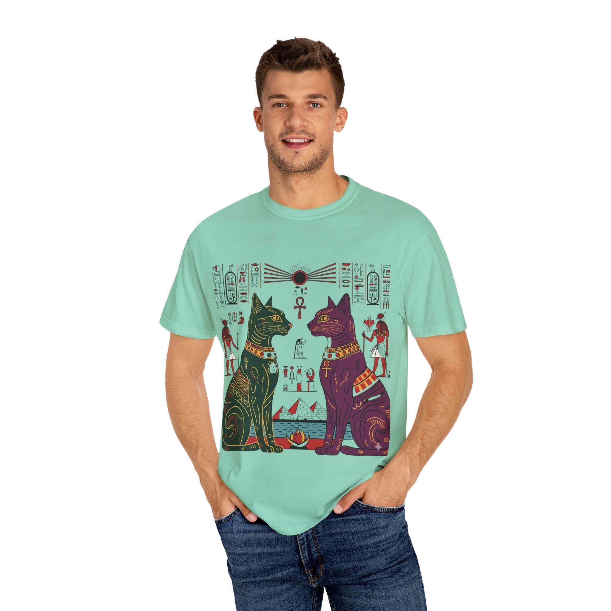 Egyptian Cat Guardian Tee (Vintage Retro) Printify