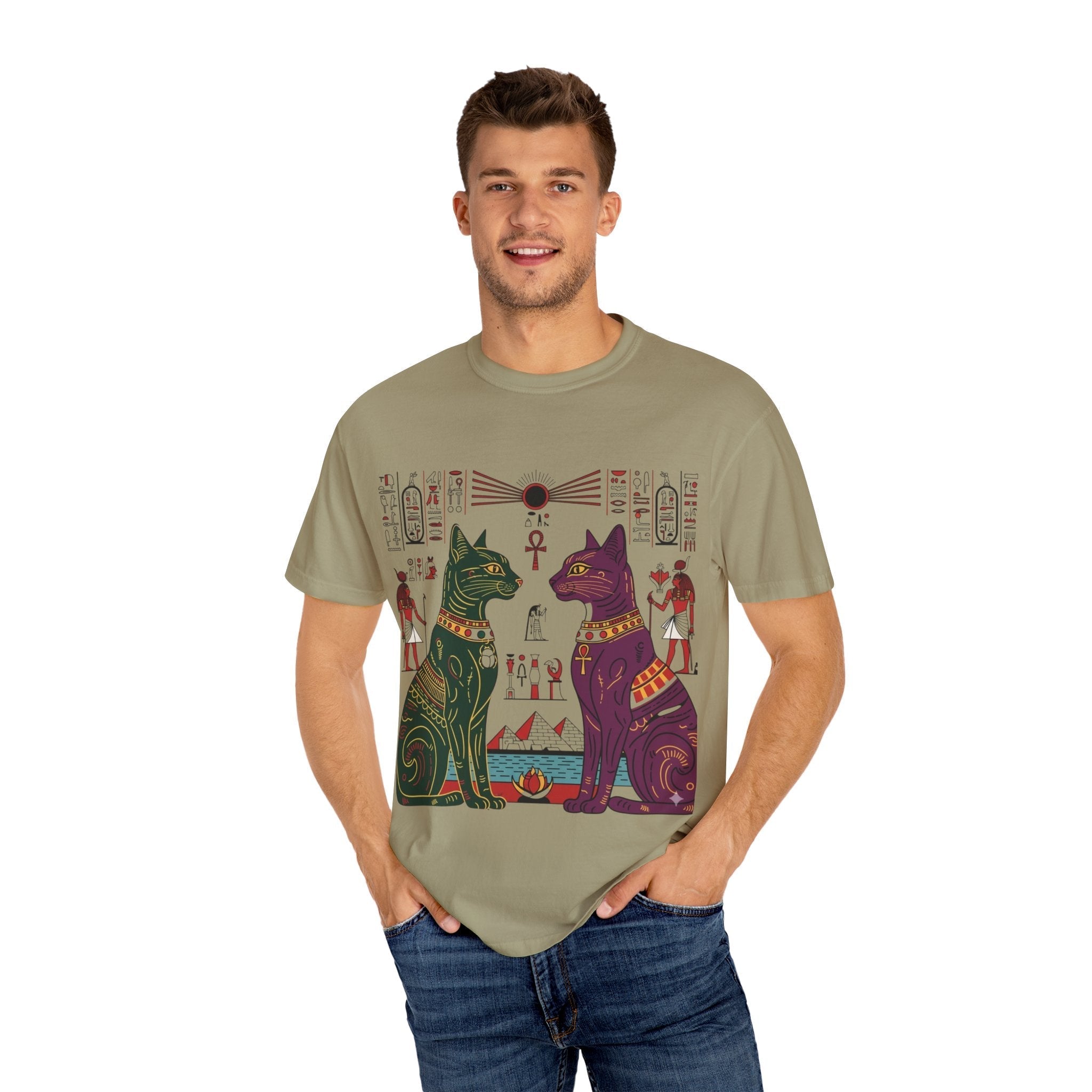 Egyptian Cat Guardian Tee (Vintage Retro) Printify