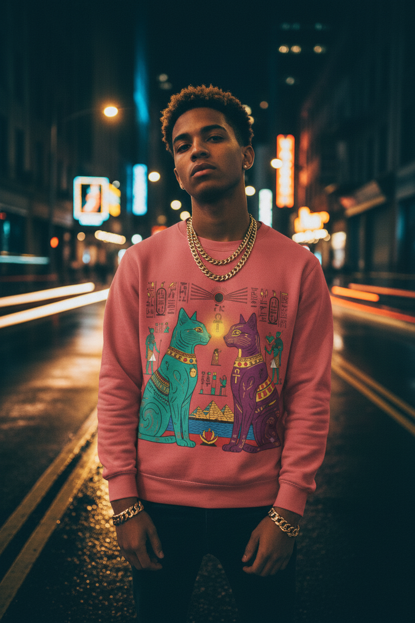 Egyptian Cats Coral — Night City Lifestyle