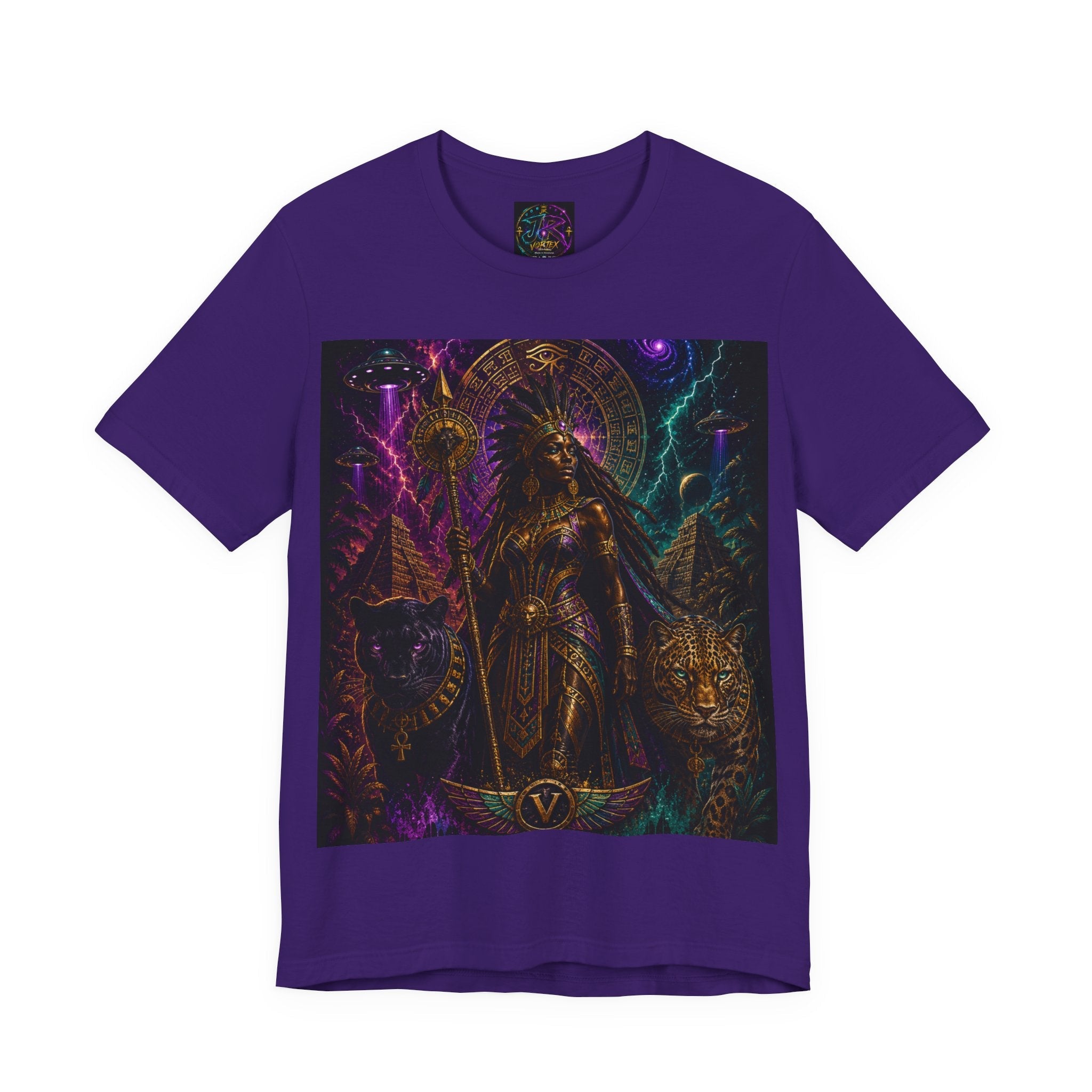 Egyptian Cosmic Queen — Panther & Leopard Guardian Tee