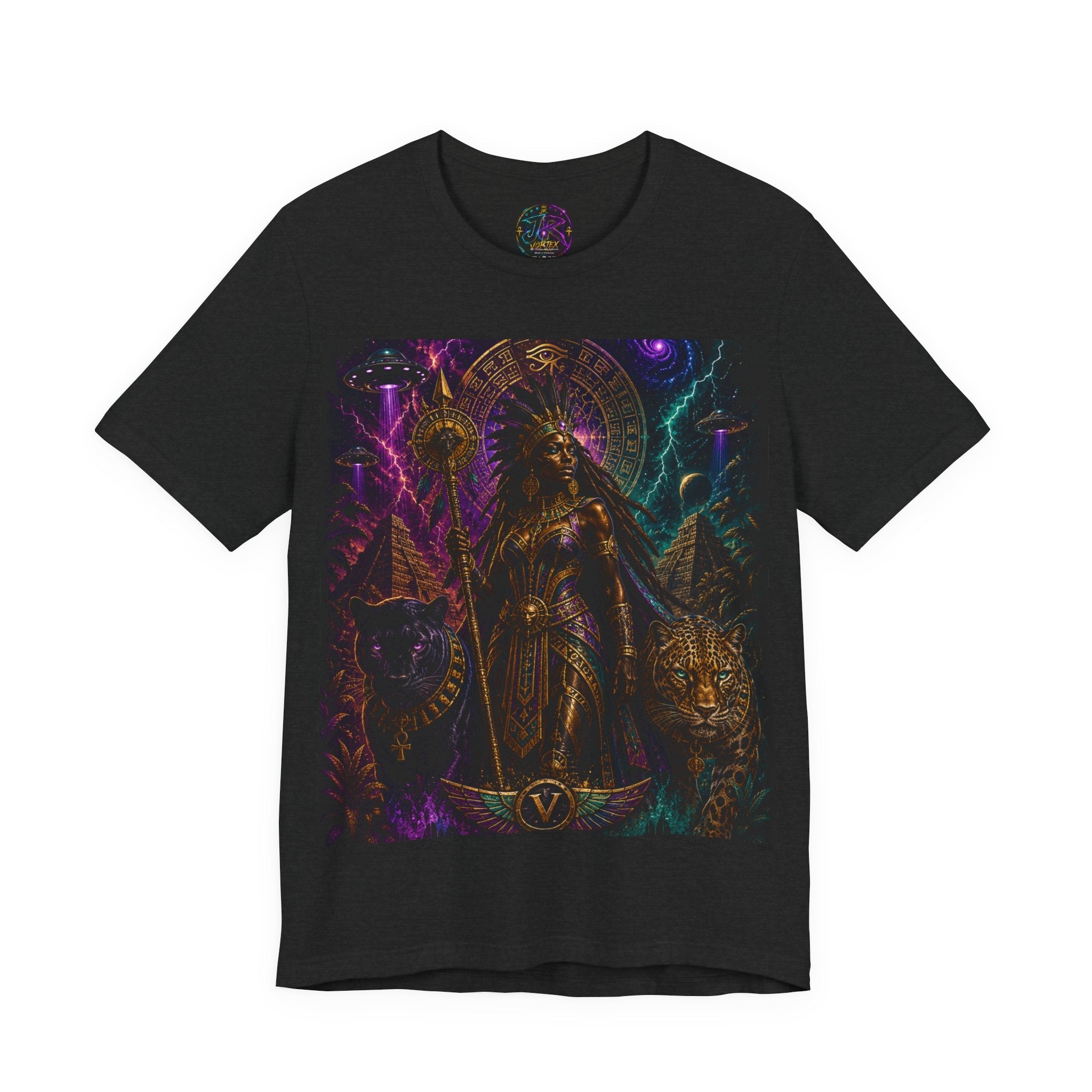 Egyptian Cosmic Queen — Panther & Leopard Guardian Tee