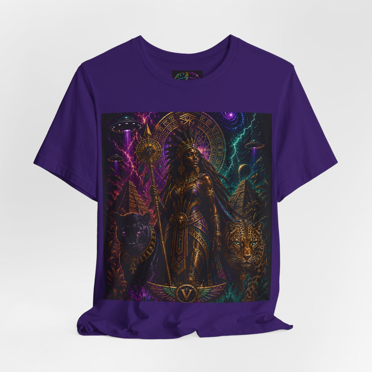 Egyptian Cosmic Queen — Panther & Leopard Guardian Tee