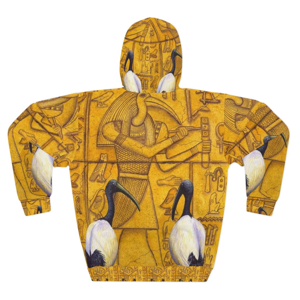 Egyptian Hieroglyphic Hoodie, AOP Art Pullover, Unisex Sweatshirt, Unique Gift for Holidays, Cozy Graphic Hoodie, Streetwear Fashion Printify
