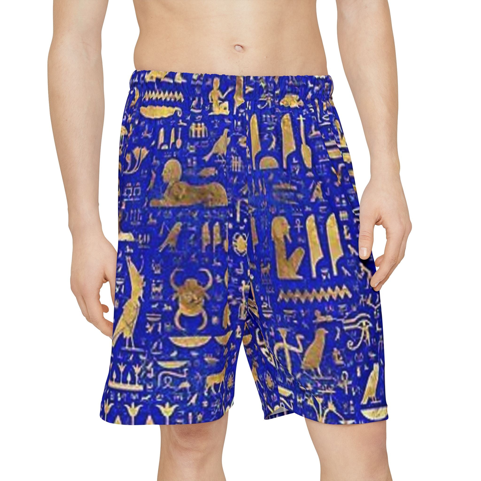 Egyptian Hieroglyphs Men's Sports Shorts - Stylish & Comfortable Athletic Wear Printify