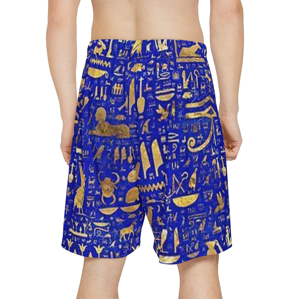 Egyptian Hieroglyphs Men's Sports Shorts - Stylish & Comfortable Athletic Wear Printify