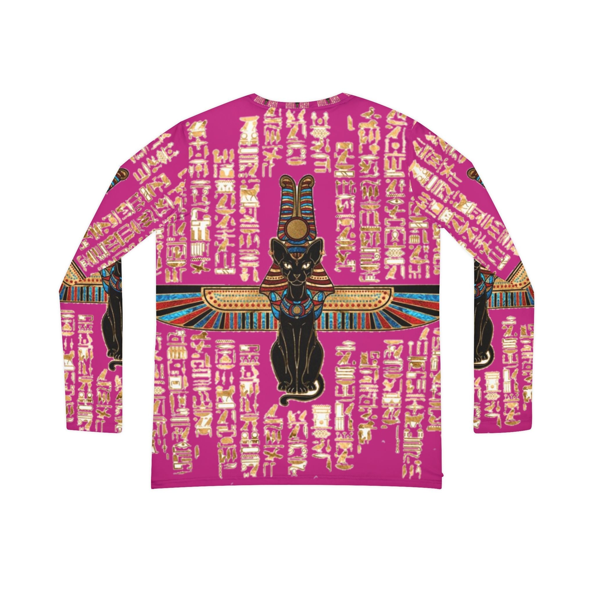 Egyptian-Inspired Long Sleeve V-Neck Shirt, Bohemian Top, Artsy Fashion, Casual Wear, Unique Gift for Her, Festival Attire, Cultural Style