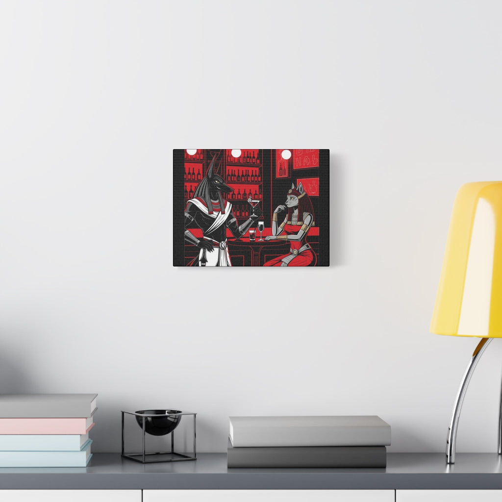 Egyptian Mythology Bar Scene Wall Art, Unique Home Decor for Art Lovers, Perfect for Gifting and Special Occasions, Canvas Print of [...] Printify