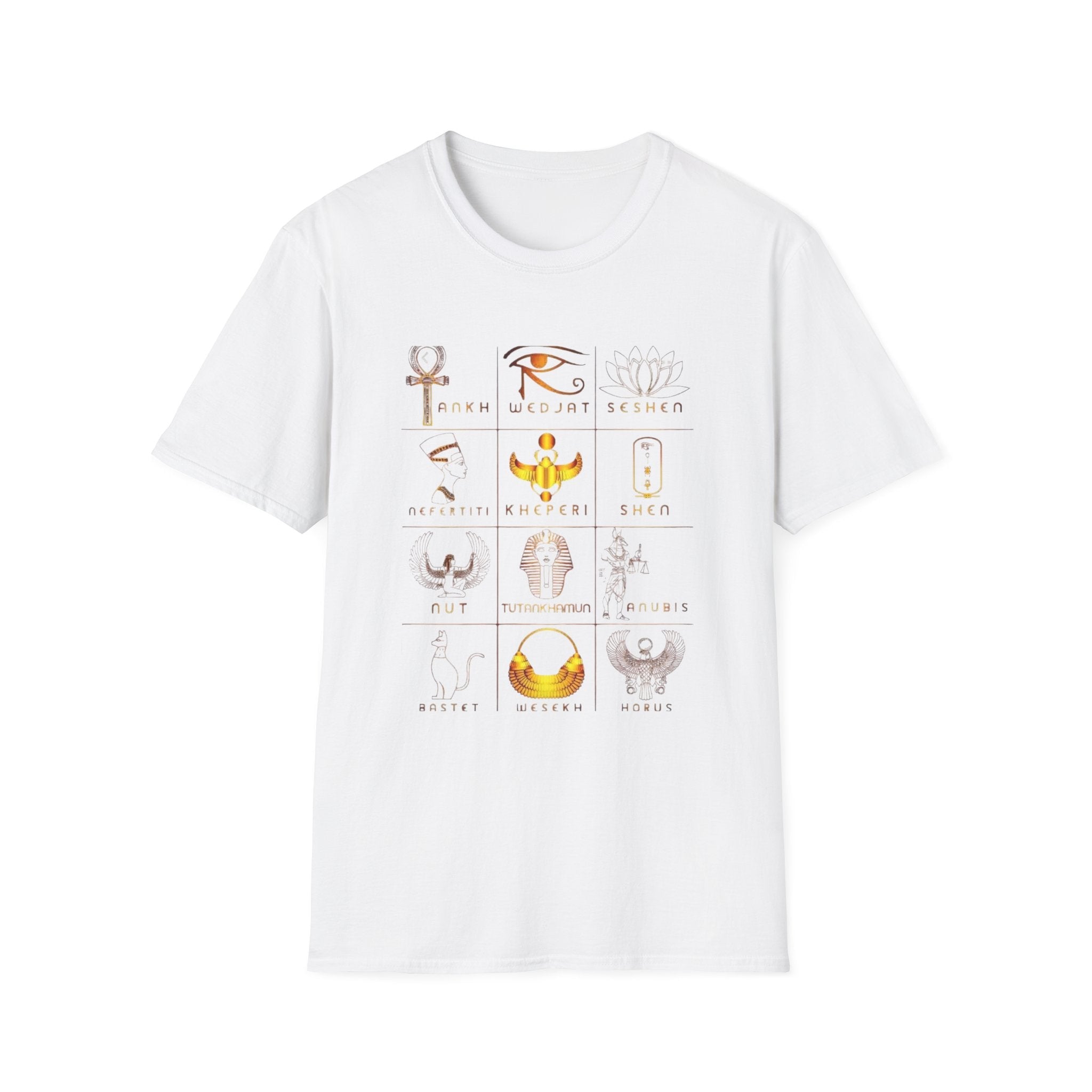 Egyptian Mythology Symbol Grid Tee | Ether Soulwear Printify