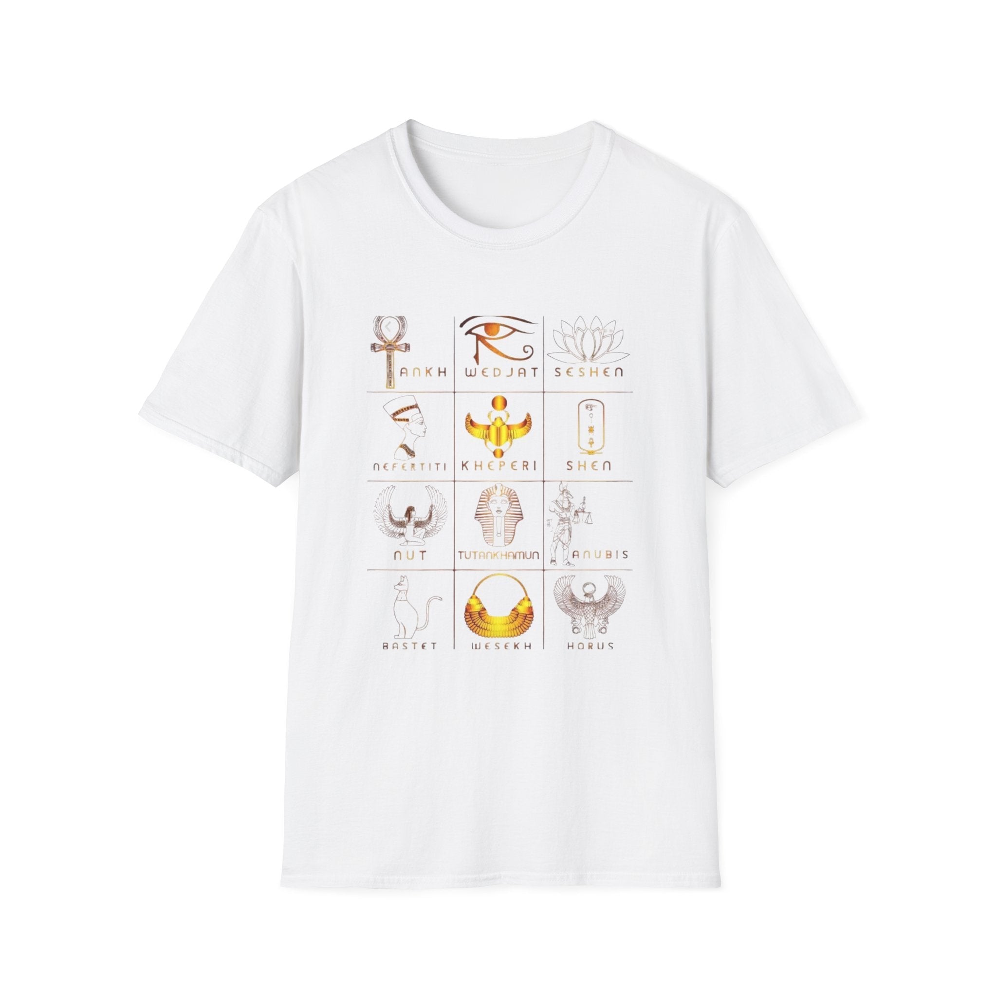 Egyptian Mythology Symbol Grid Tee | Ether Soulwear Printify