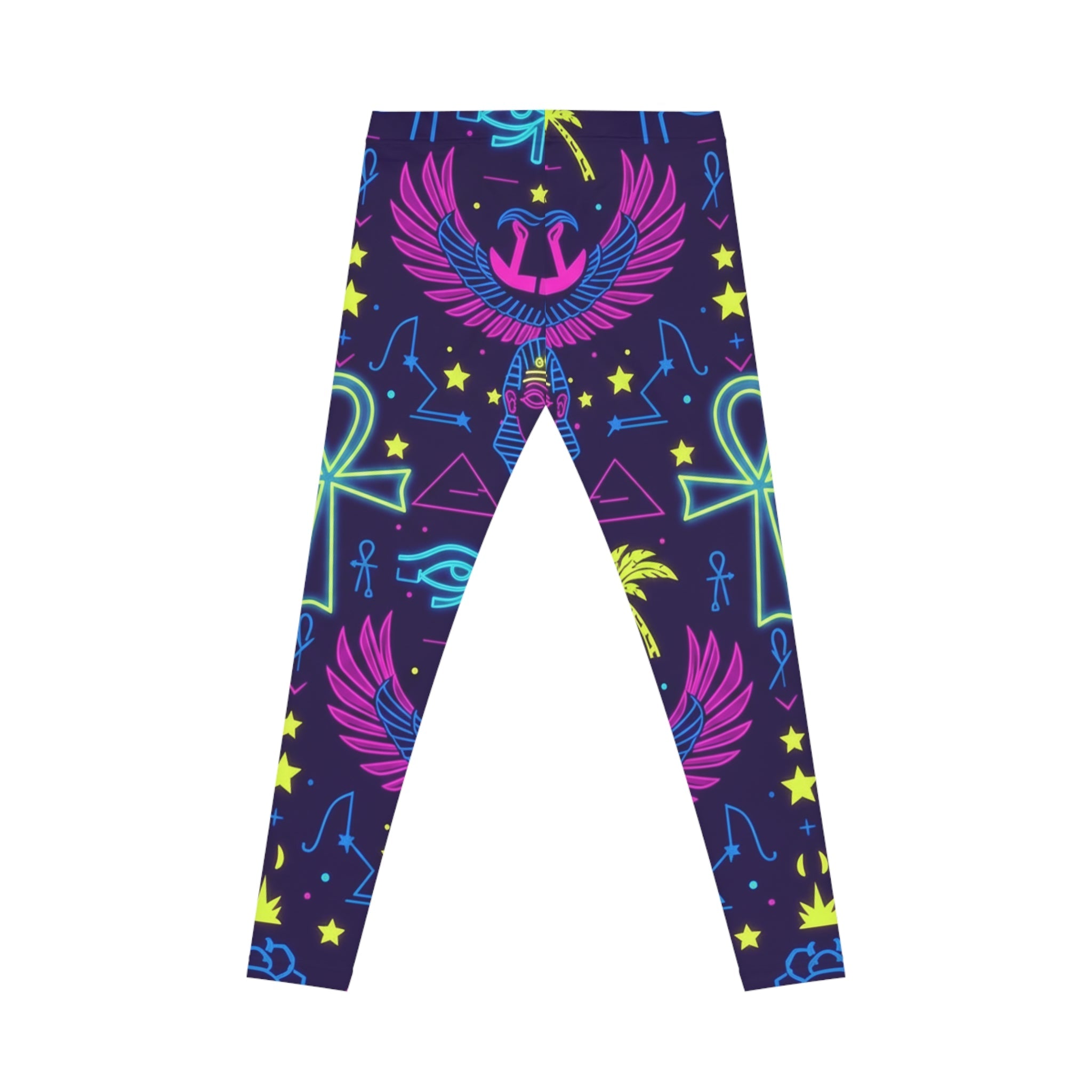 Egyptian Neon Wings Leggings — Women’s All-Over Print Casual Leggings