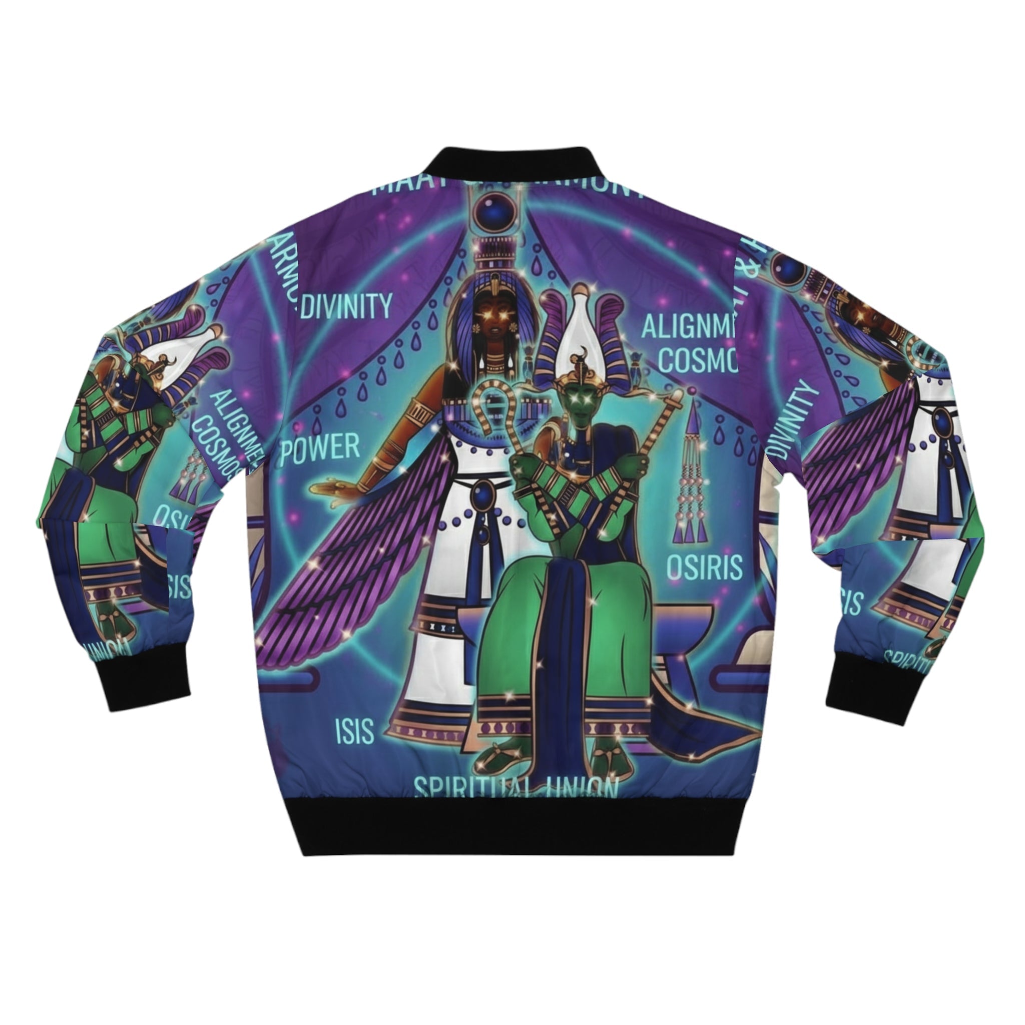Egyptian Osiris Art Bomber Jacket — Spiritual Alignment AOP Printify