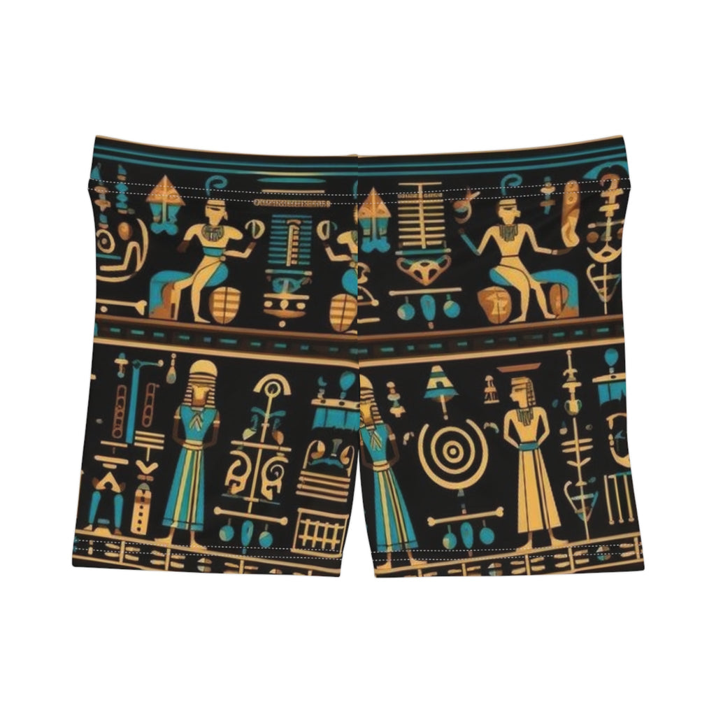 Egyptian Patterned Women's Athletic Shorts, Gym Wear, Summer Fashion, Vacation Outfit, Unique Gift Printify