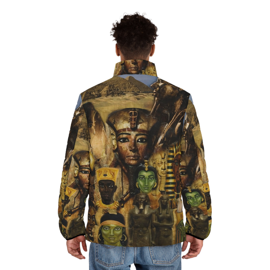 Egyptian Pharaohs All-Over Print Puffer Jacket — Vintage Ancient Egypt Art Printify