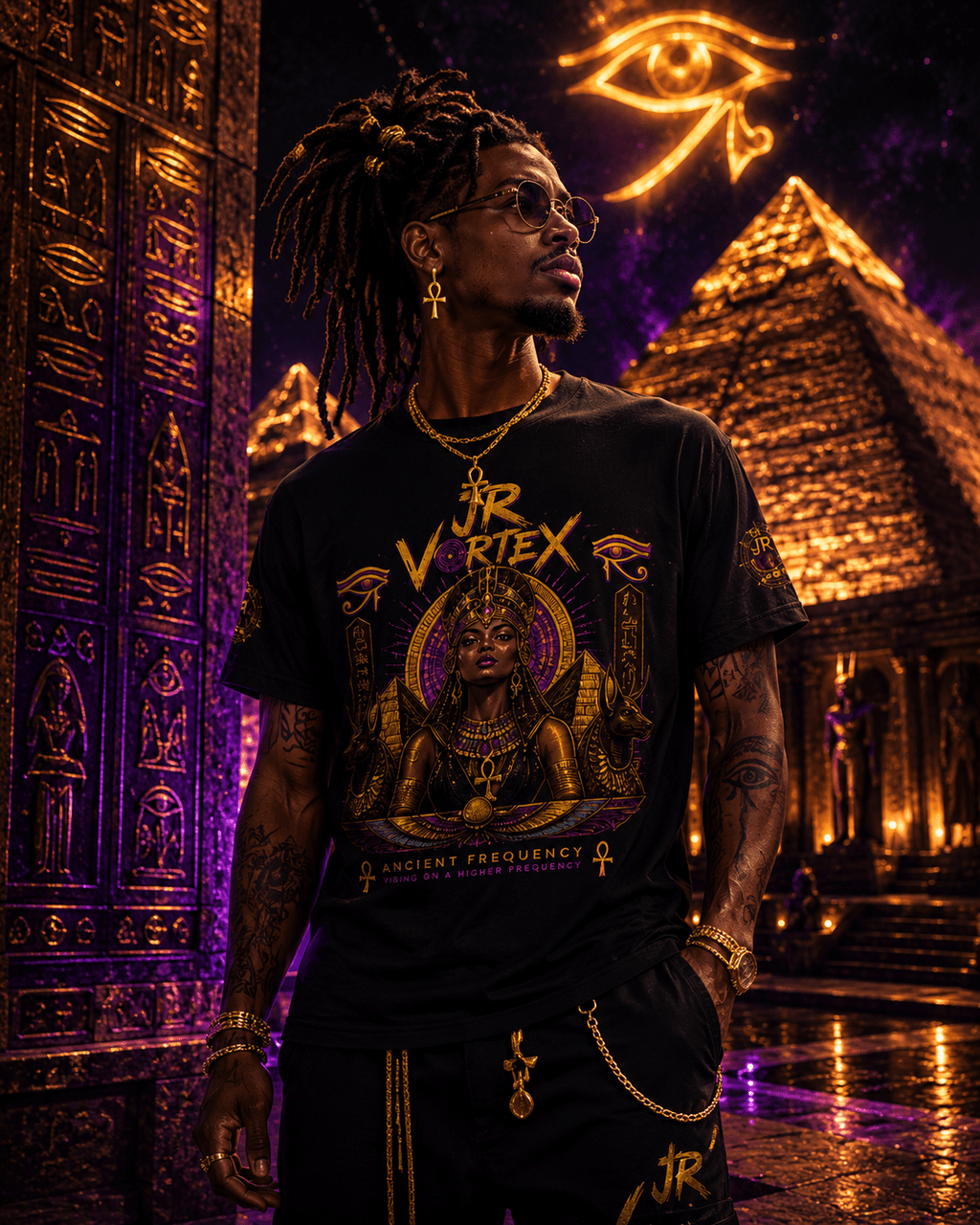 Egyptian Queen Tee — JR Vortex Ancient Wisdom Limited Edition.