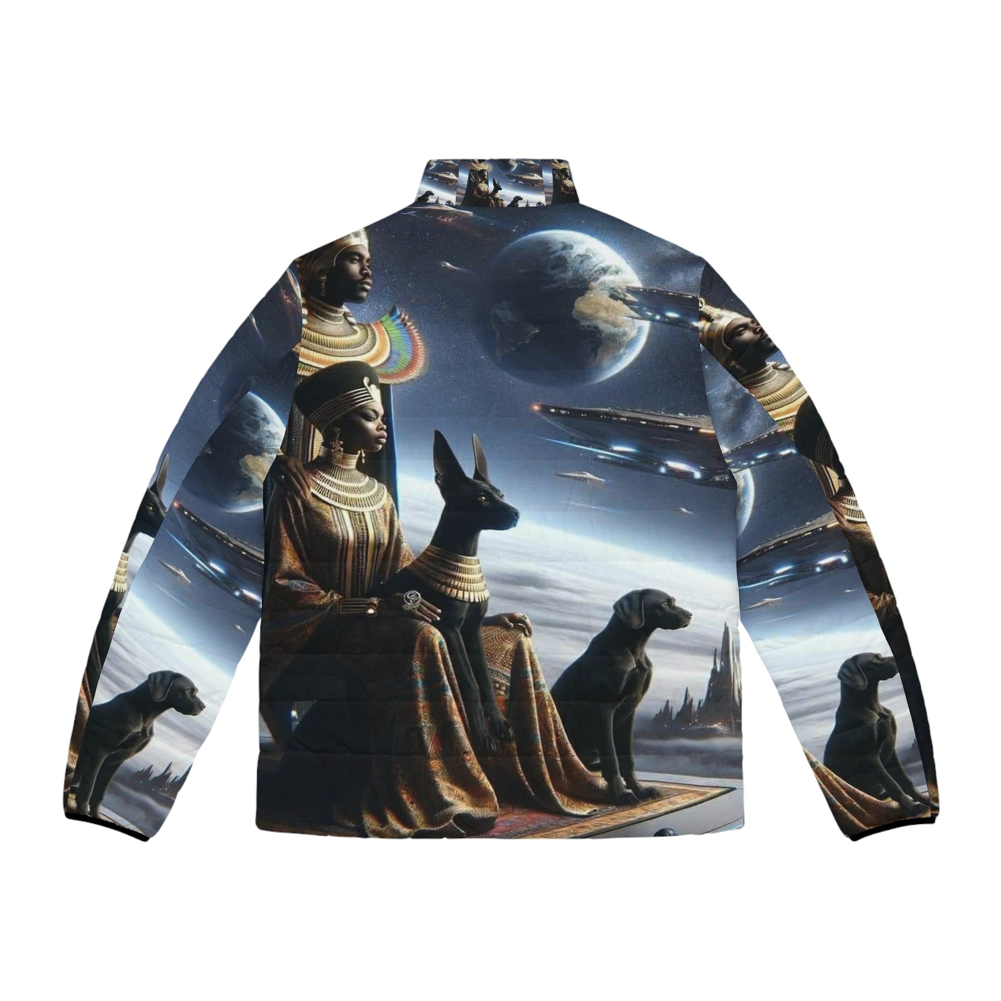 Egyptian Space Puffer Jacket Printify