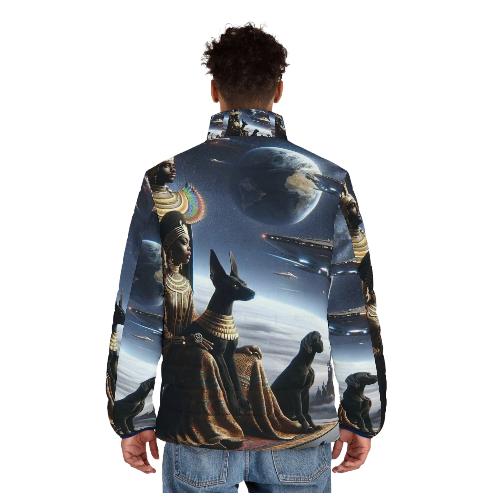 Egyptian Space Puffer Jacket Printify