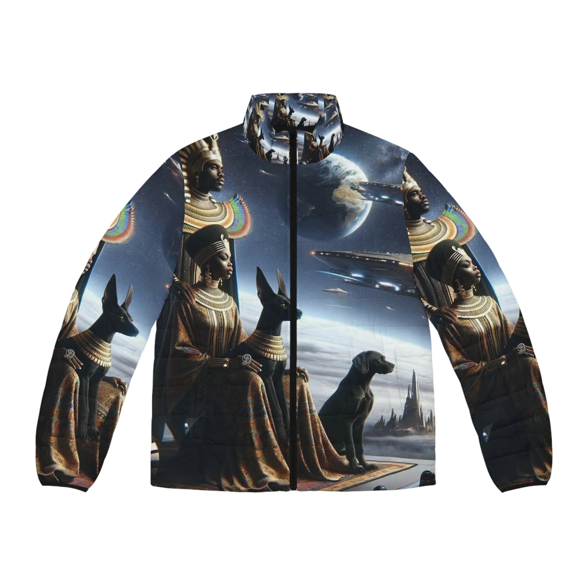 Egyptian Space Puffer Jacket Printify