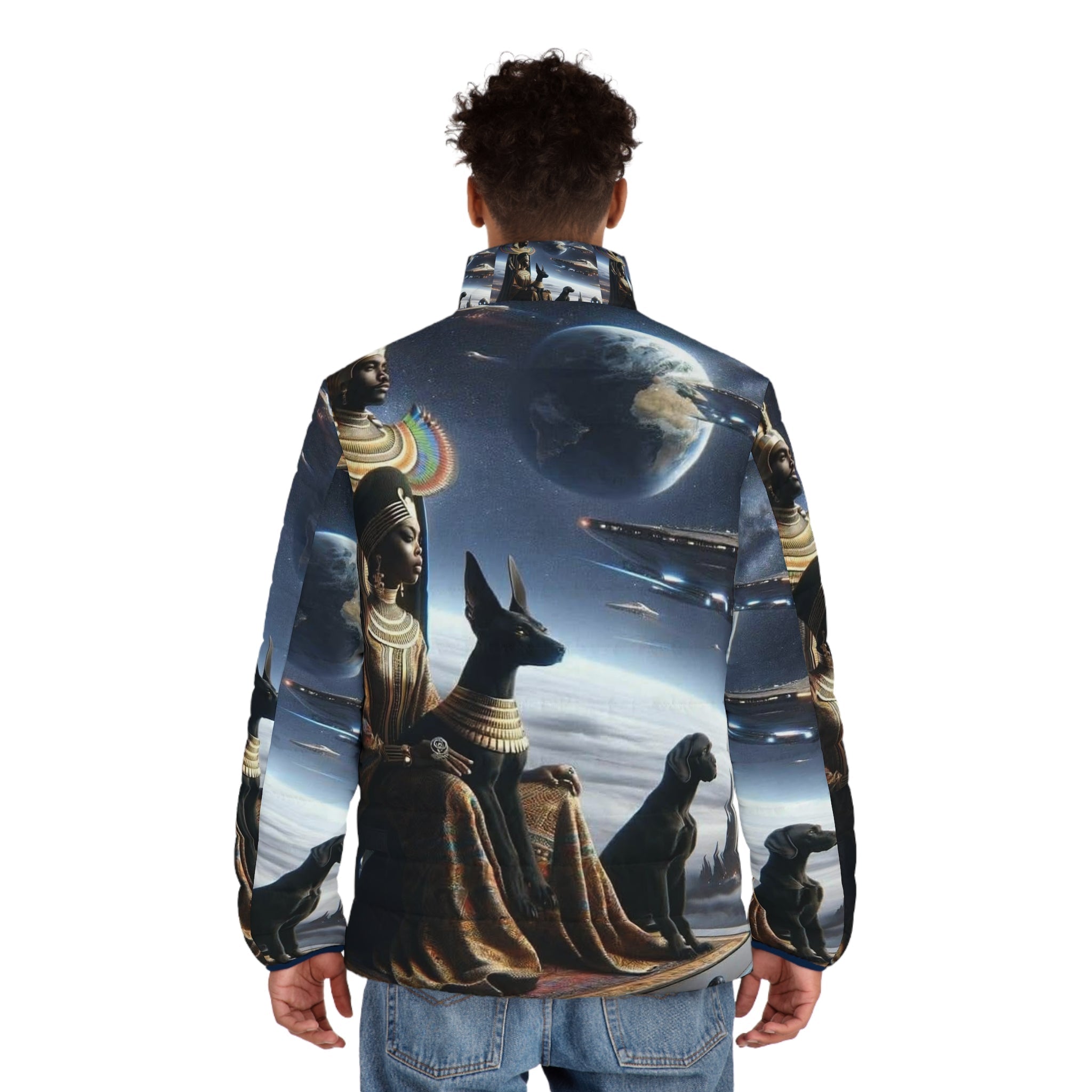 Egyptian Space Puffer Jacket Printify