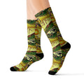 Egyptian Sun Rise Sublimation Socks — Pharaoh-Inspired Athletic Socks Printify