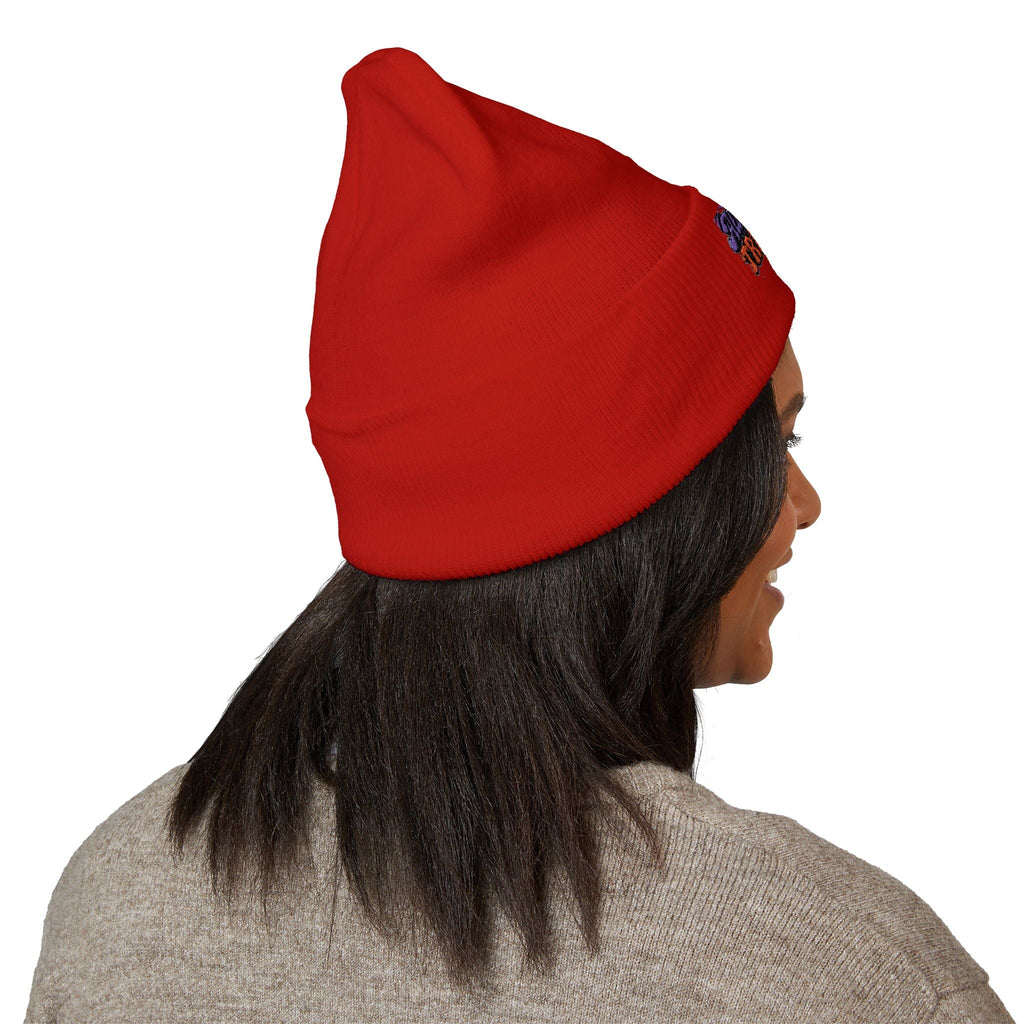 Embroidered 'Trip Lab' Cuffed Beanie — Retro Skate/Streetwear Winter Hat Printify