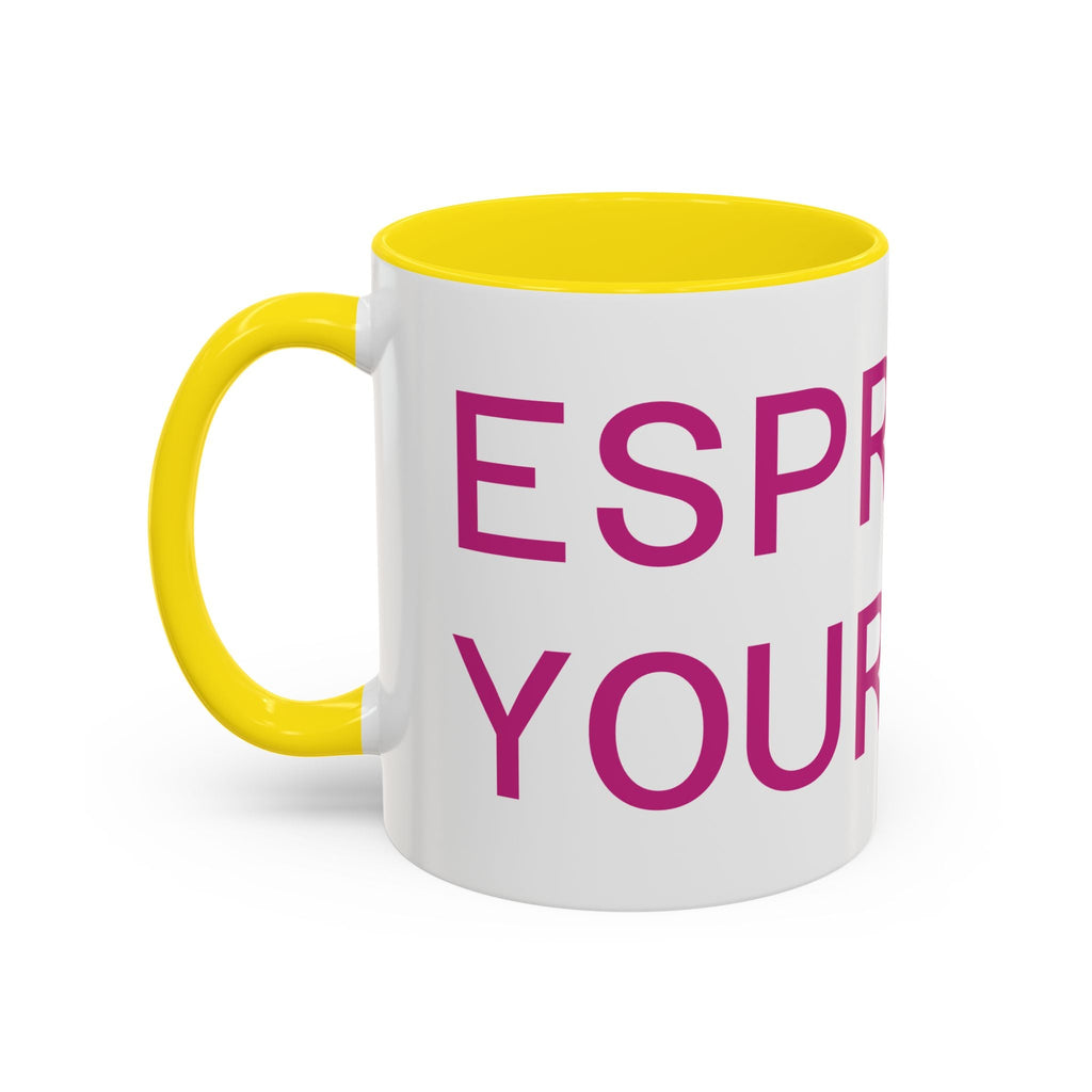 Espresso Yourself Mug – Funny Coffee Lover Accent Mug Printify