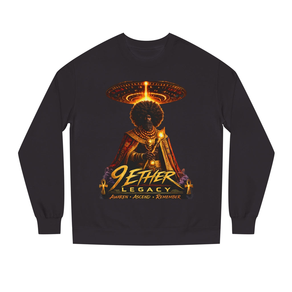 Ether Legacy Crewneck Sweatshirt — Afro-Futurist Sci‑Fi Graphic Pullover Printify