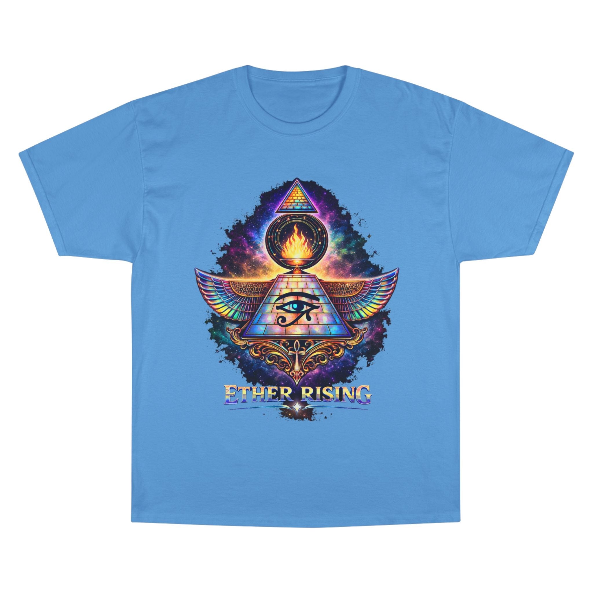 Ether Rising T-Shirt — Mystic All-Seeing Eye Graphic Tee Printify