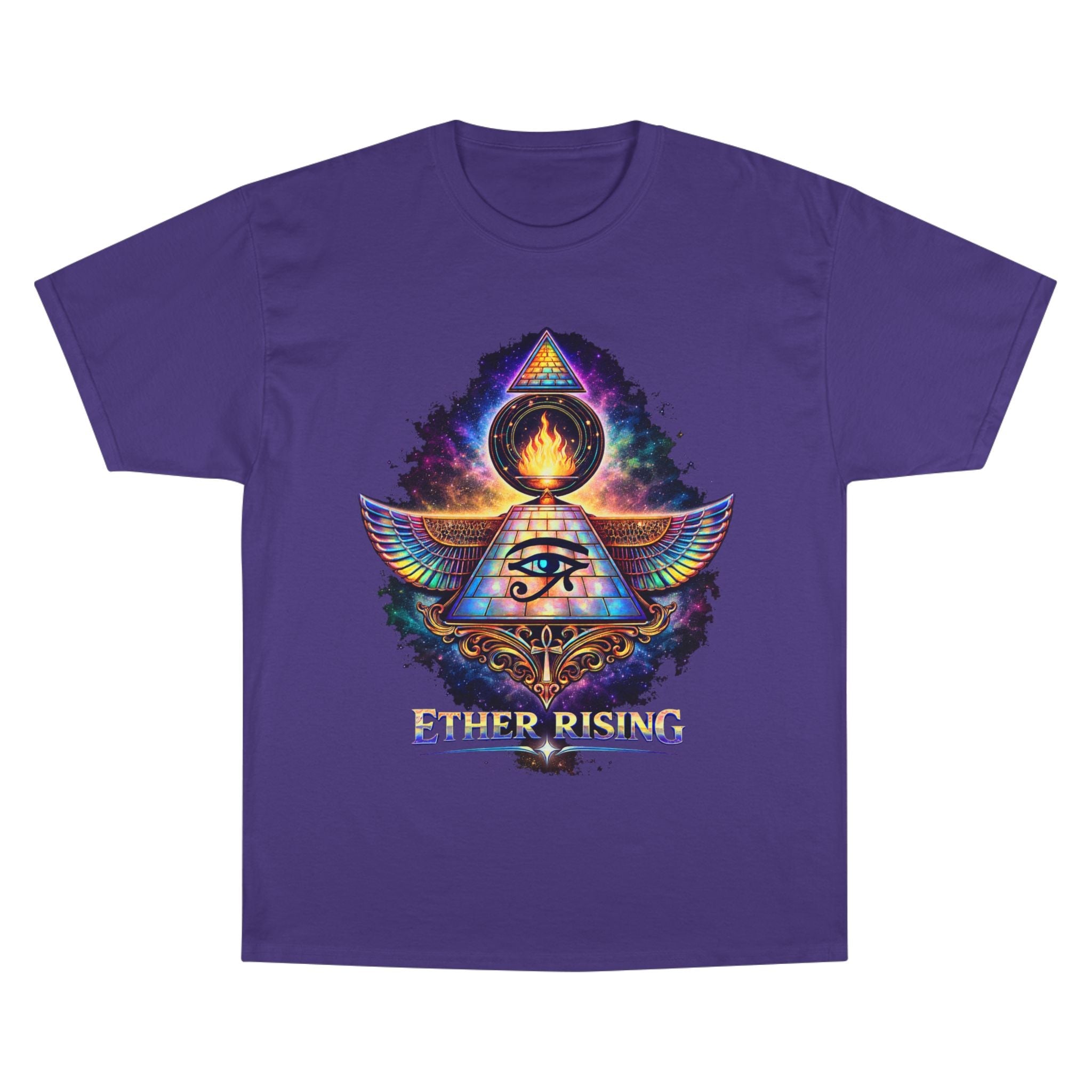 Ether Rising T-Shirt — Mystic All-Seeing Eye Graphic Tee Printify