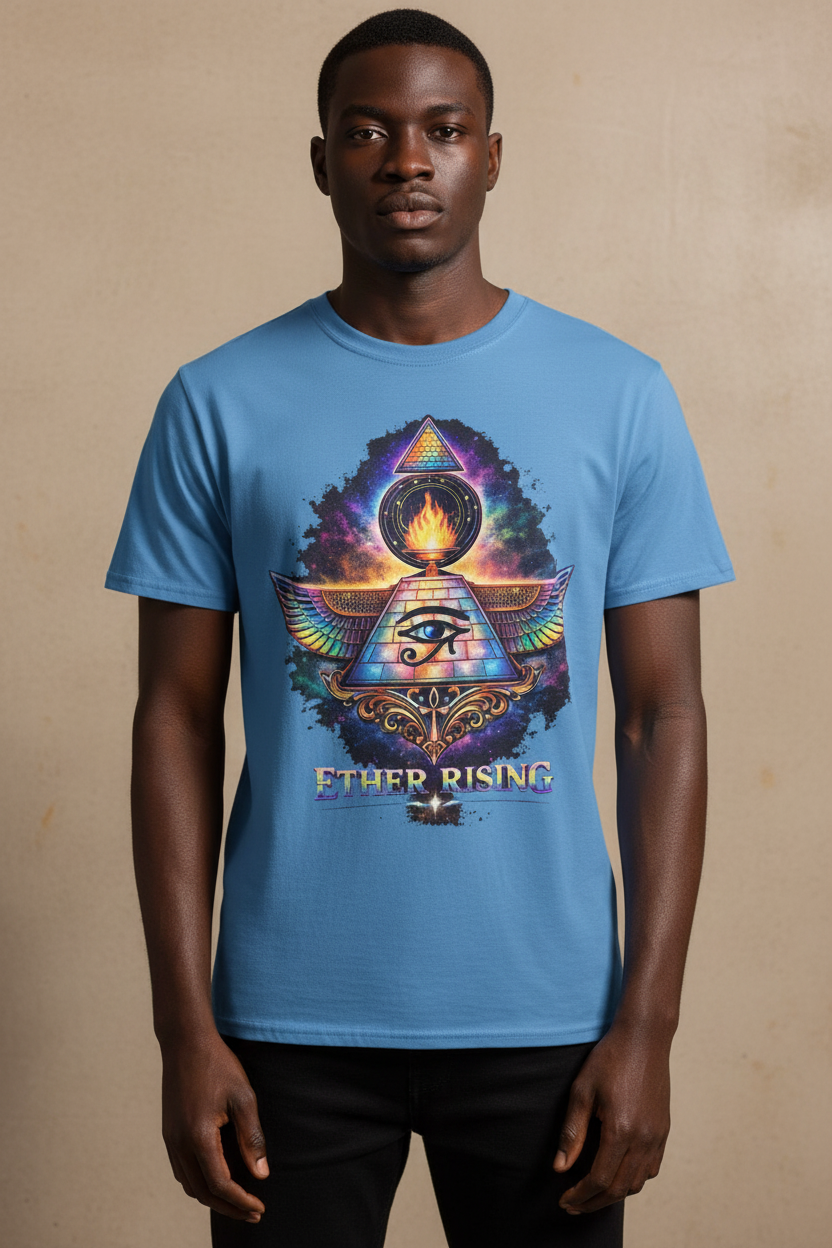Ether Rising Tee Minimal Black Model