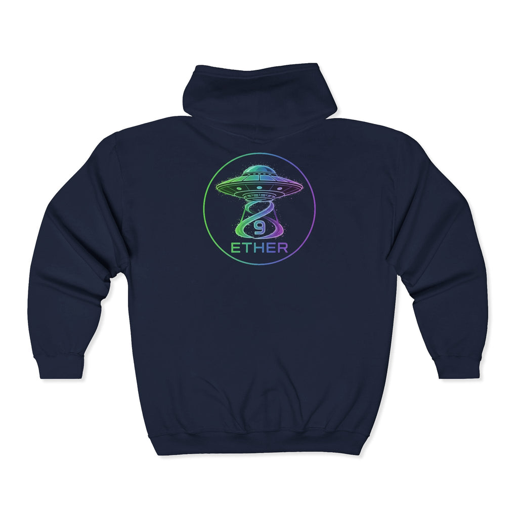 9 Ether Neon Signal Zip Hoodie Printify