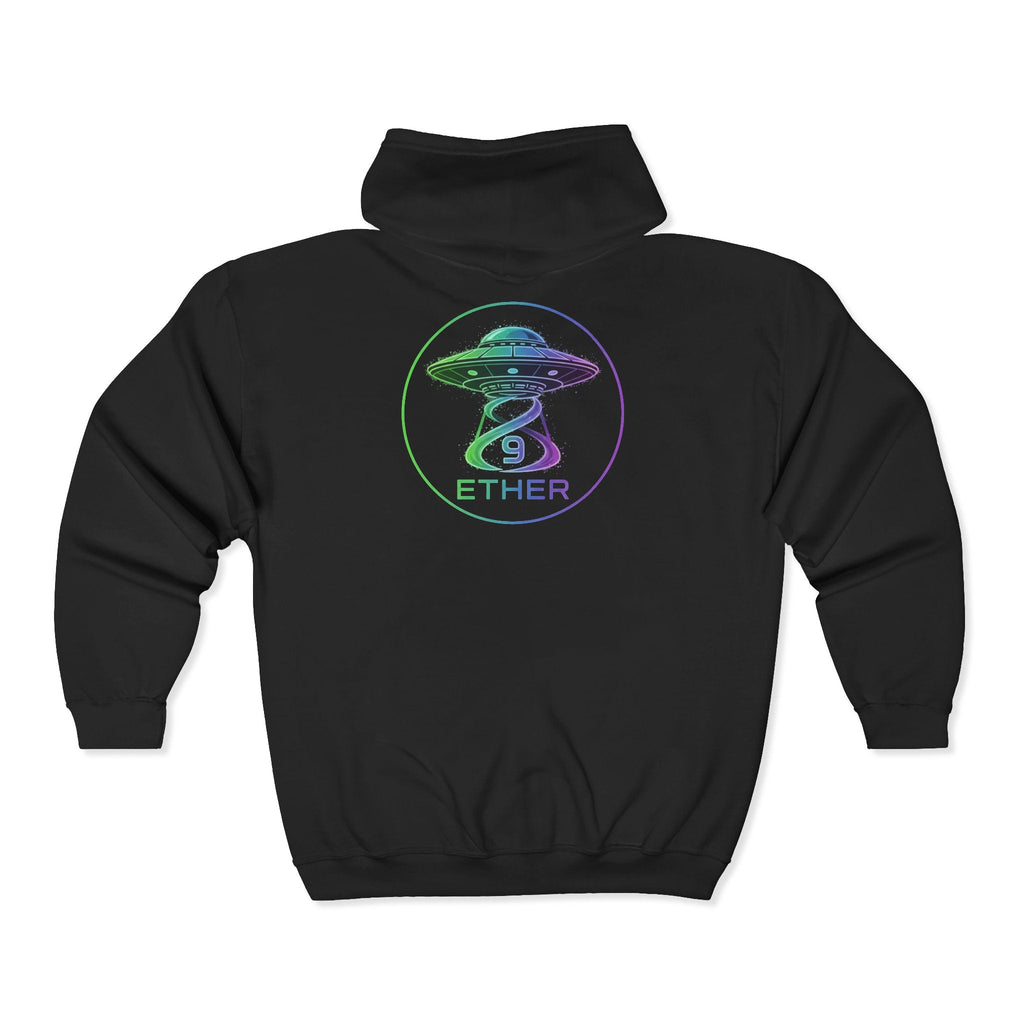 9 Ether Neon Signal Zip Hoodie Printify