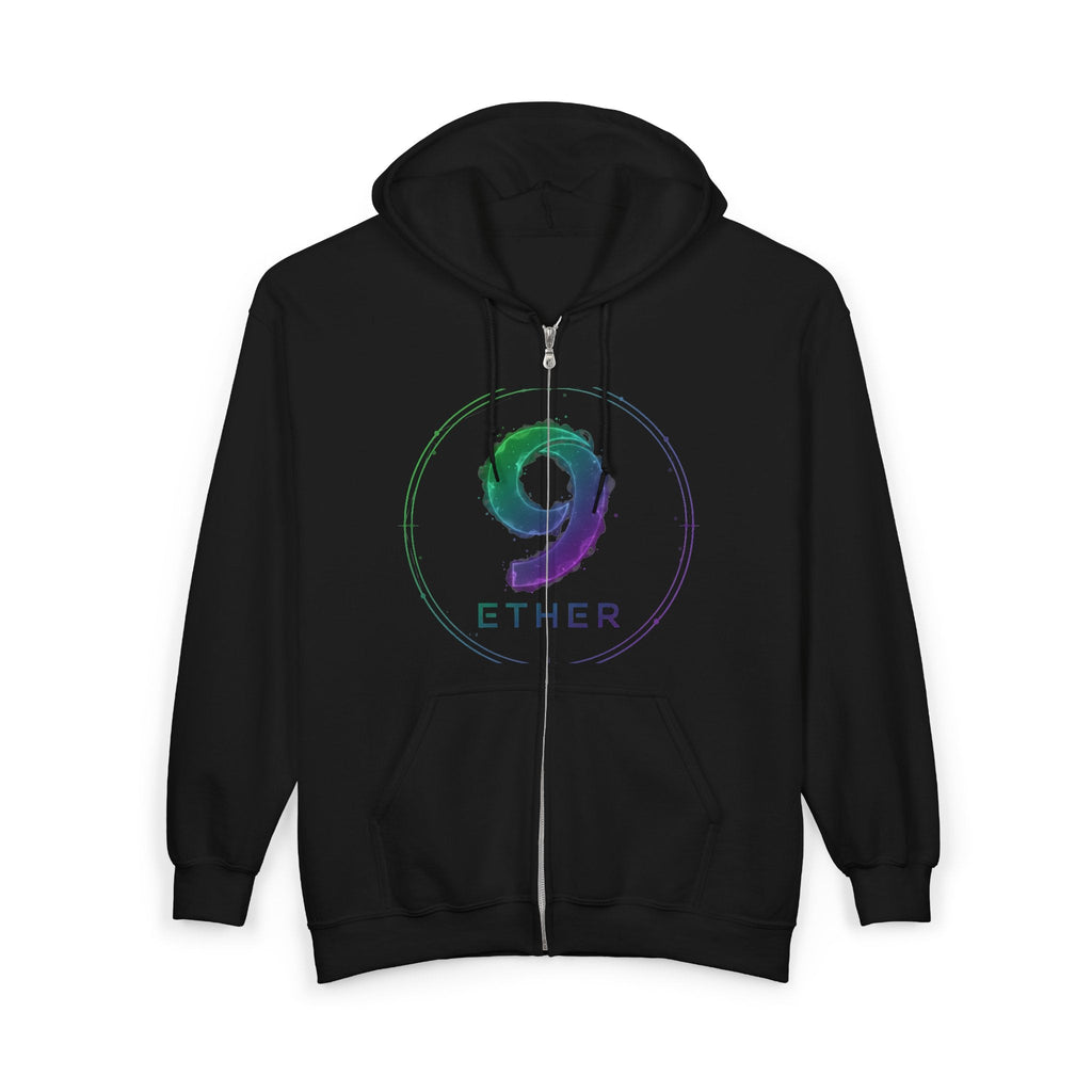 9 Ether Neon Signal Zip Hoodie Printify