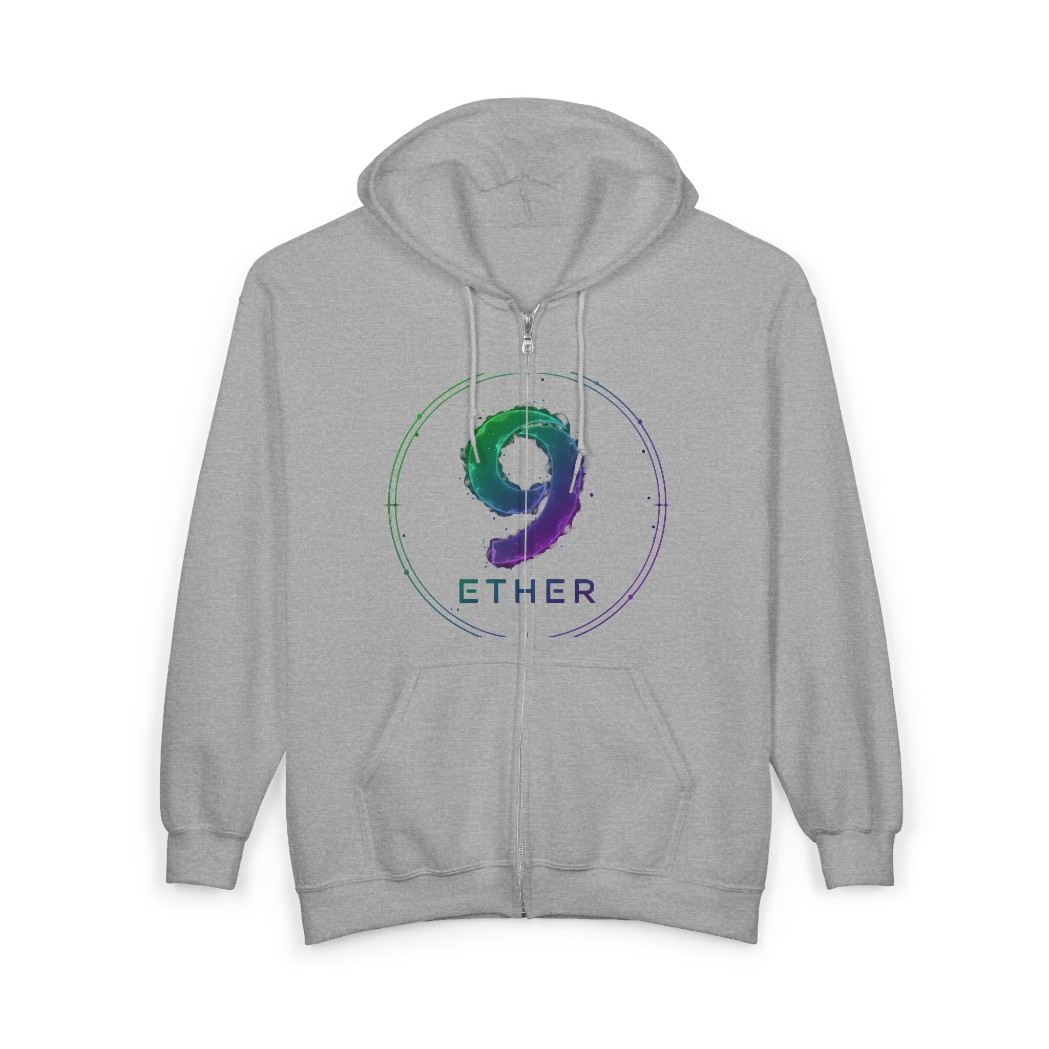9 Ether Neon Signal Zip Hoodie Printify