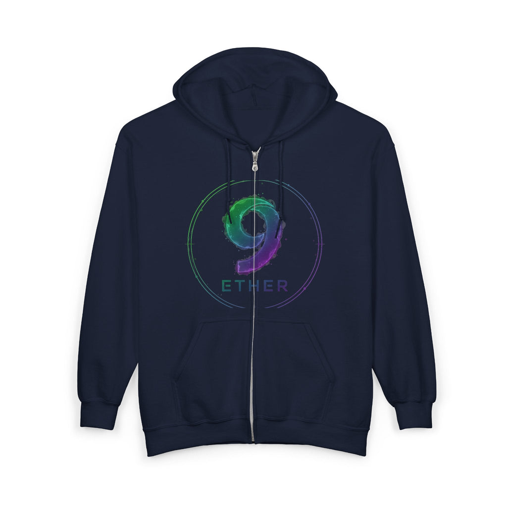 9 Ether Neon Signal Zip Hoodie Printify