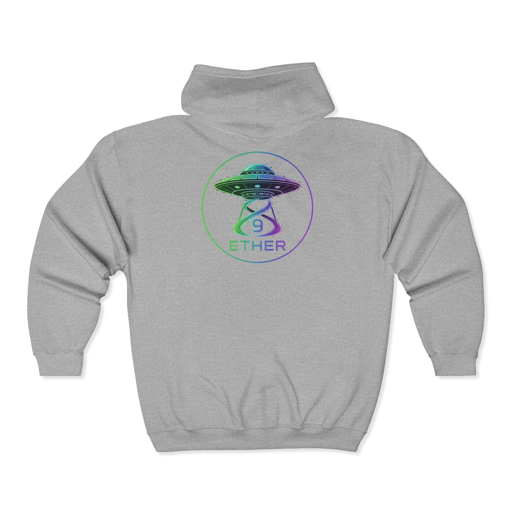 9 Ether Neon Signal Zip Hoodie Printify
