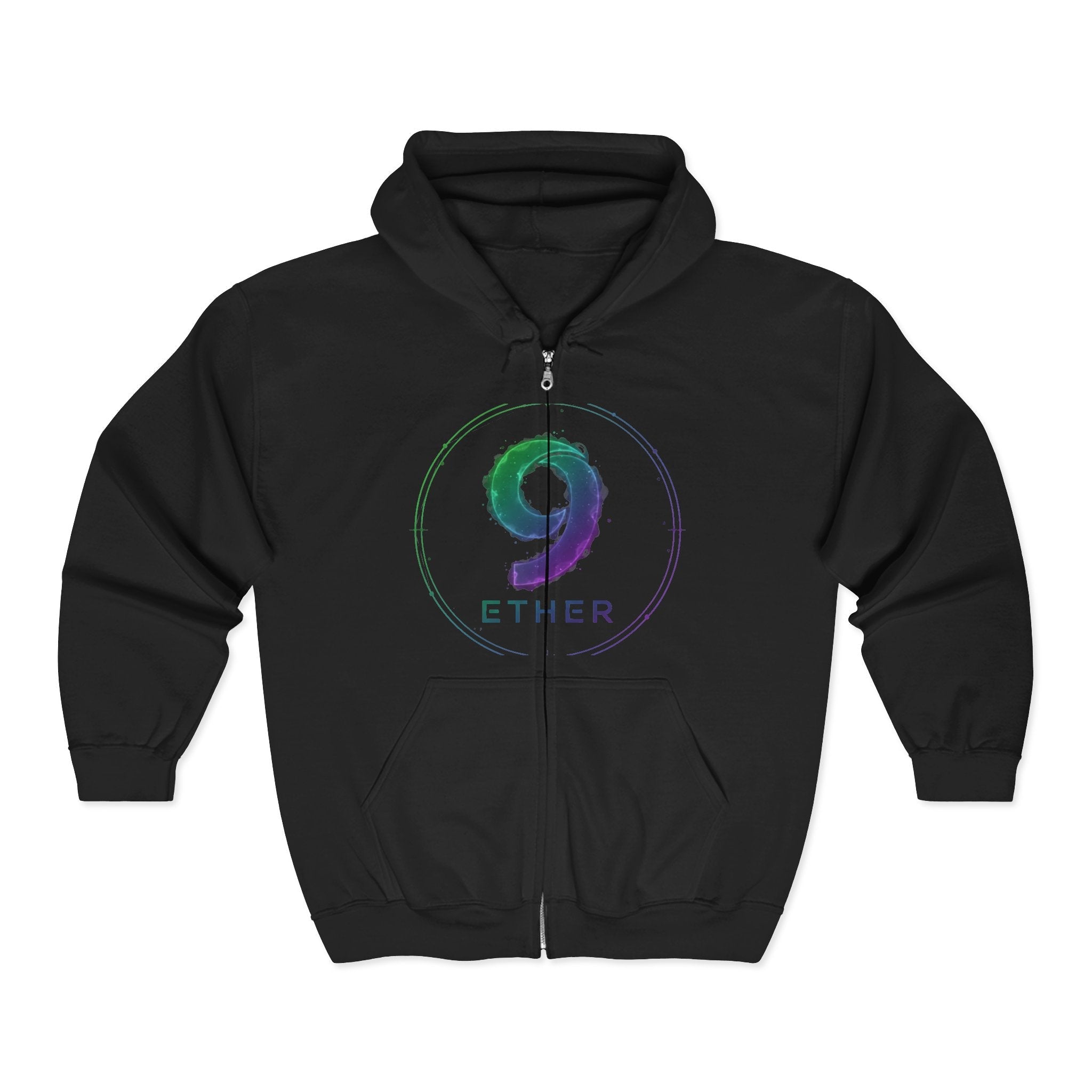9 Ether Neon Signal Zip Hoodie Printify
