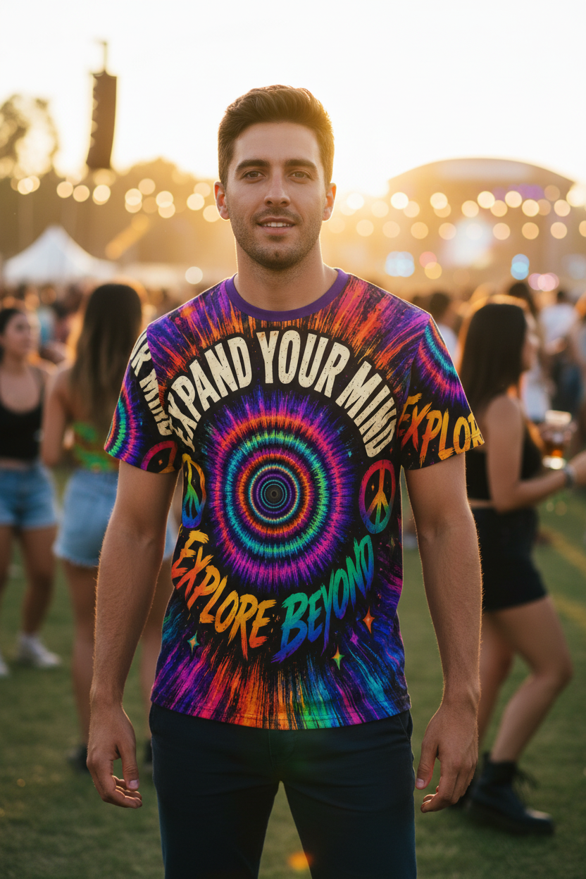 Expand Your Mind Tee — Festival Golden Hour