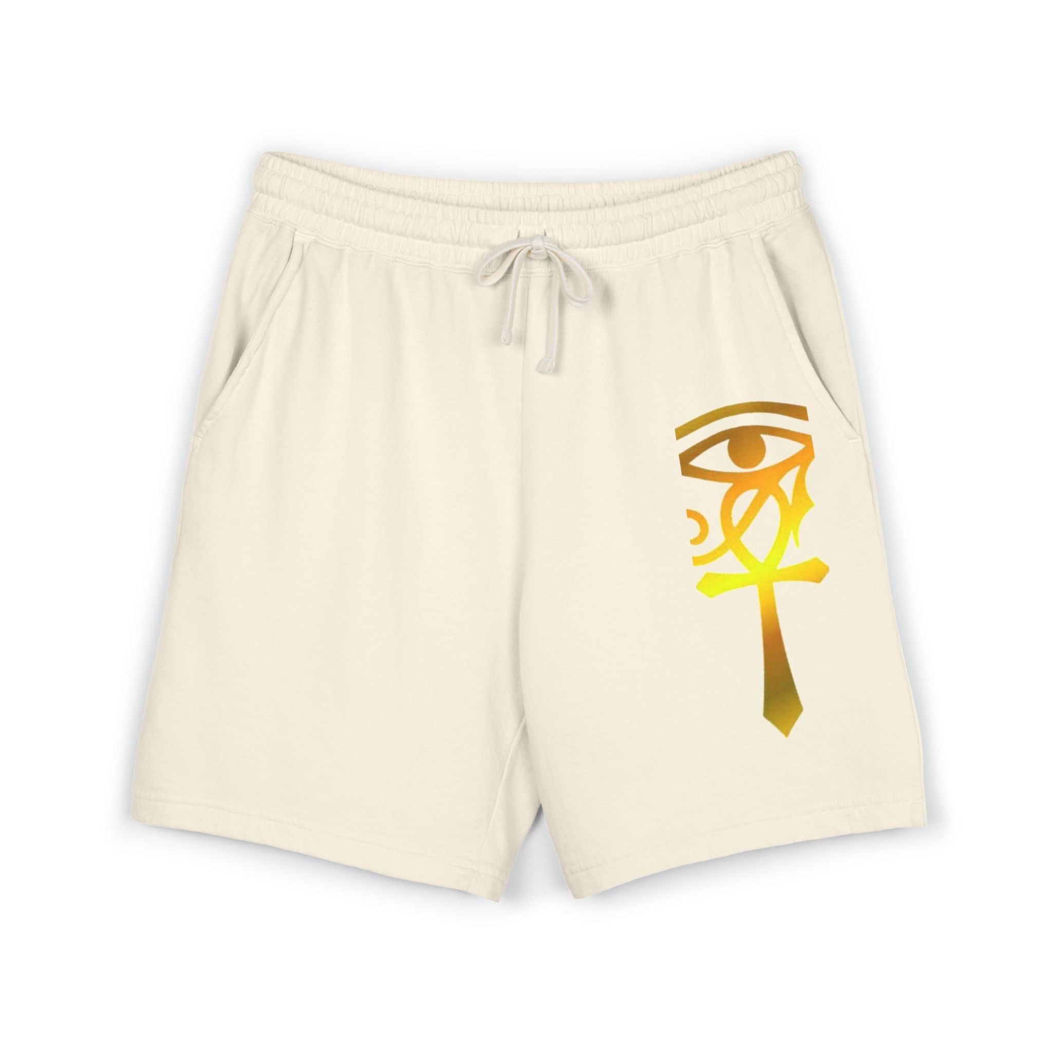 Eye of Horus Ankh Sweat Shorts — Ancient Egyptian Symbol
