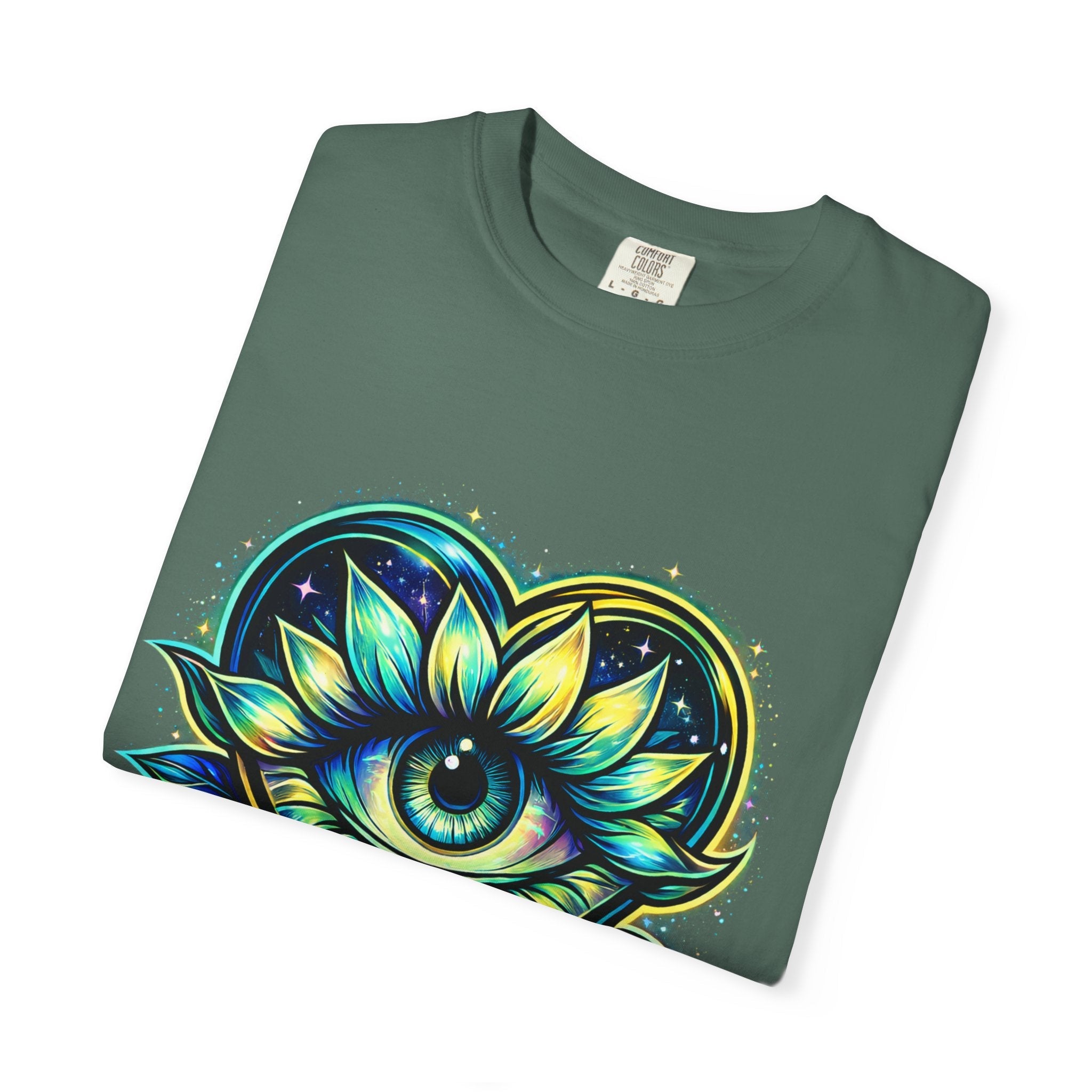 Eye of Love Graphic T-Shirt — "Love Wins All" Spiritual Lotus Tee Printify