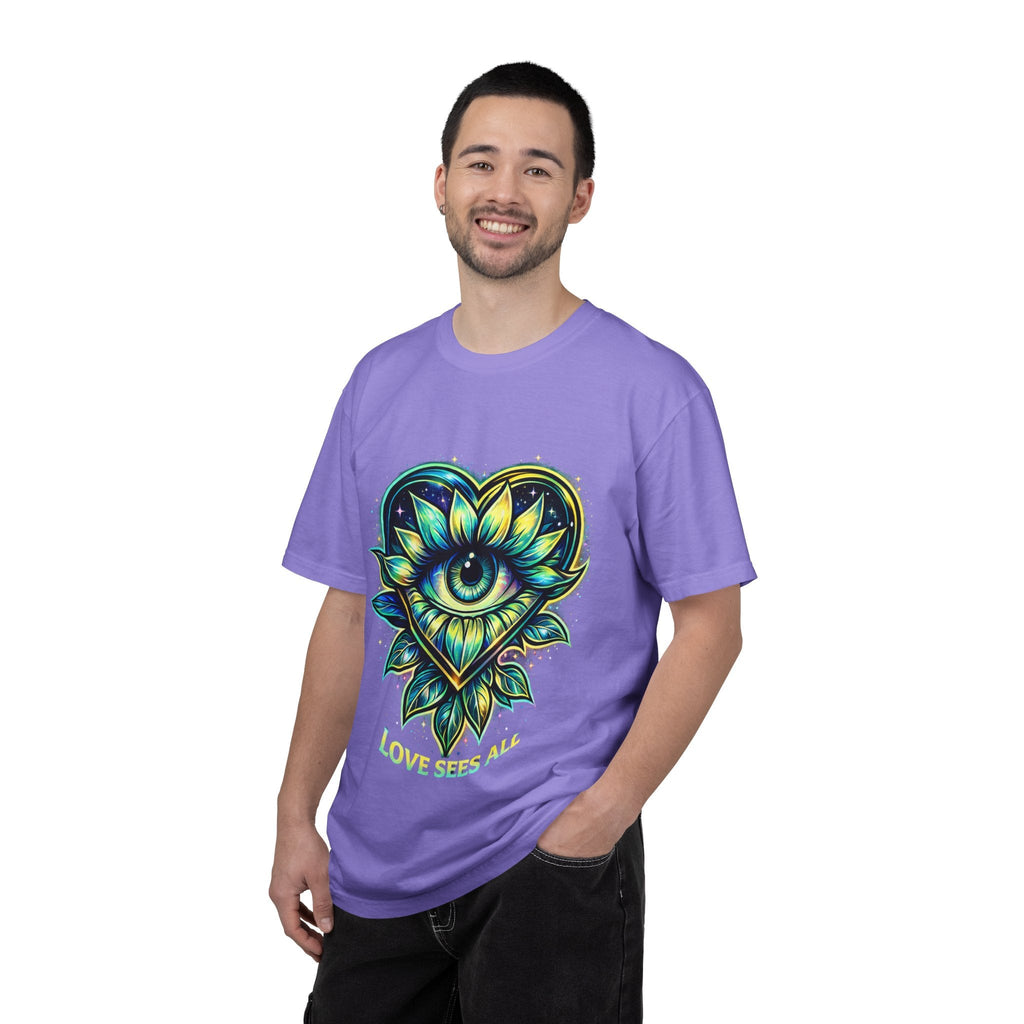 Eye of Love Graphic T-Shirt — "Love Wins All" Spiritual Lotus Tee Printify