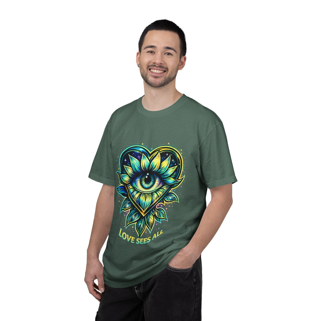 Eye of Love Graphic T-Shirt — "Love Wins All" Spiritual Lotus Tee Printify