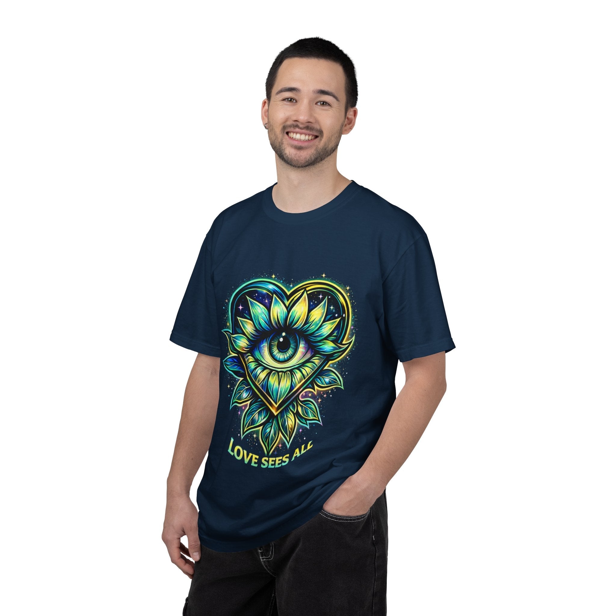Eye of Love Graphic T-Shirt — "Love Wins All" Spiritual Lotus Tee Printify