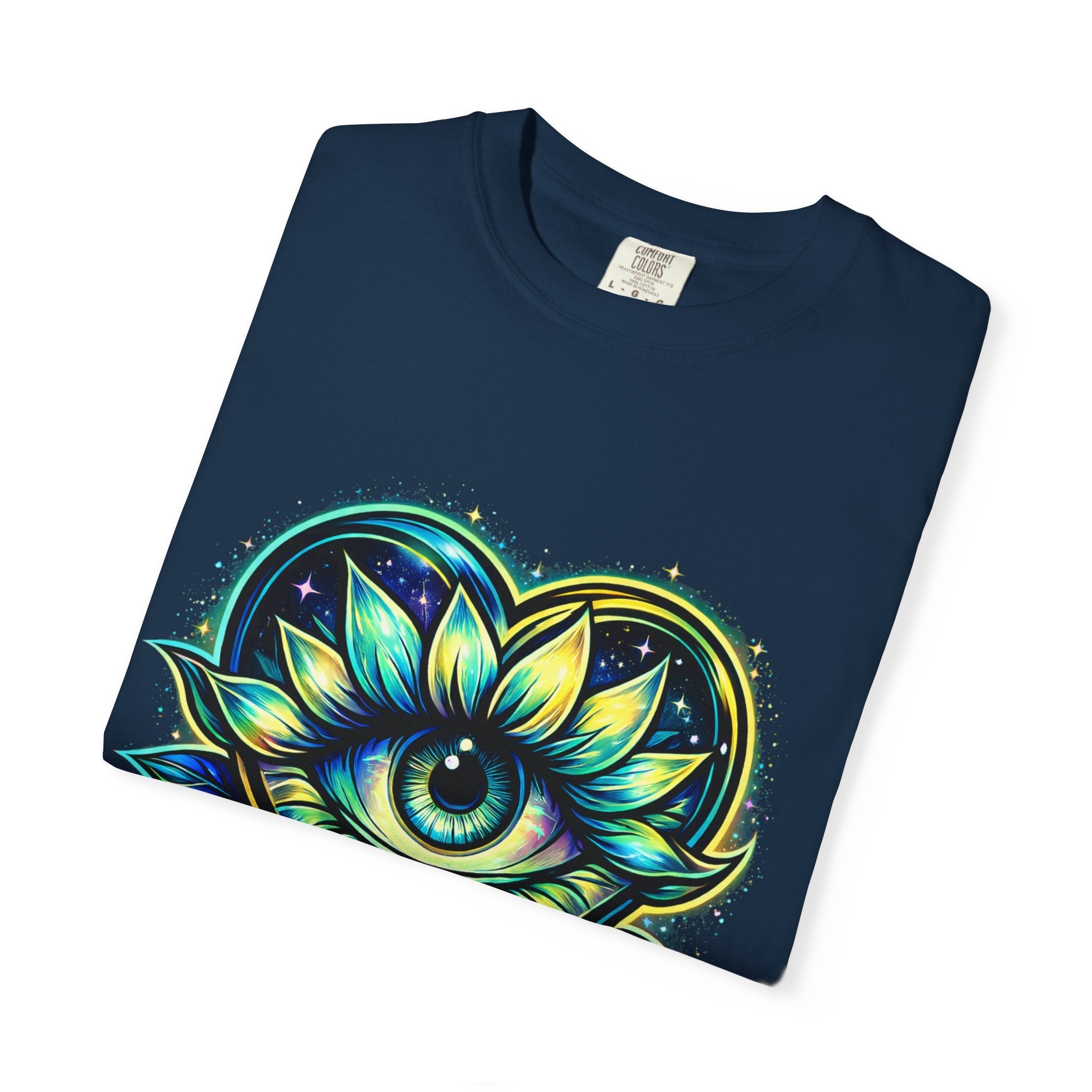 Eye of Love Graphic T-Shirt — "Love Wins All" Spiritual Lotus Tee Printify