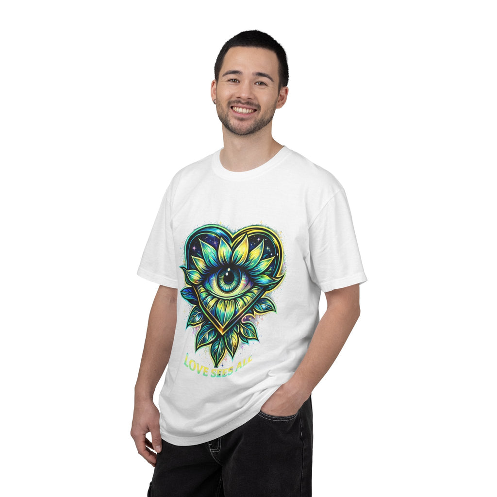 Eye of Love Graphic T-Shirt — "Love Wins All" Spiritual Lotus Tee Printify