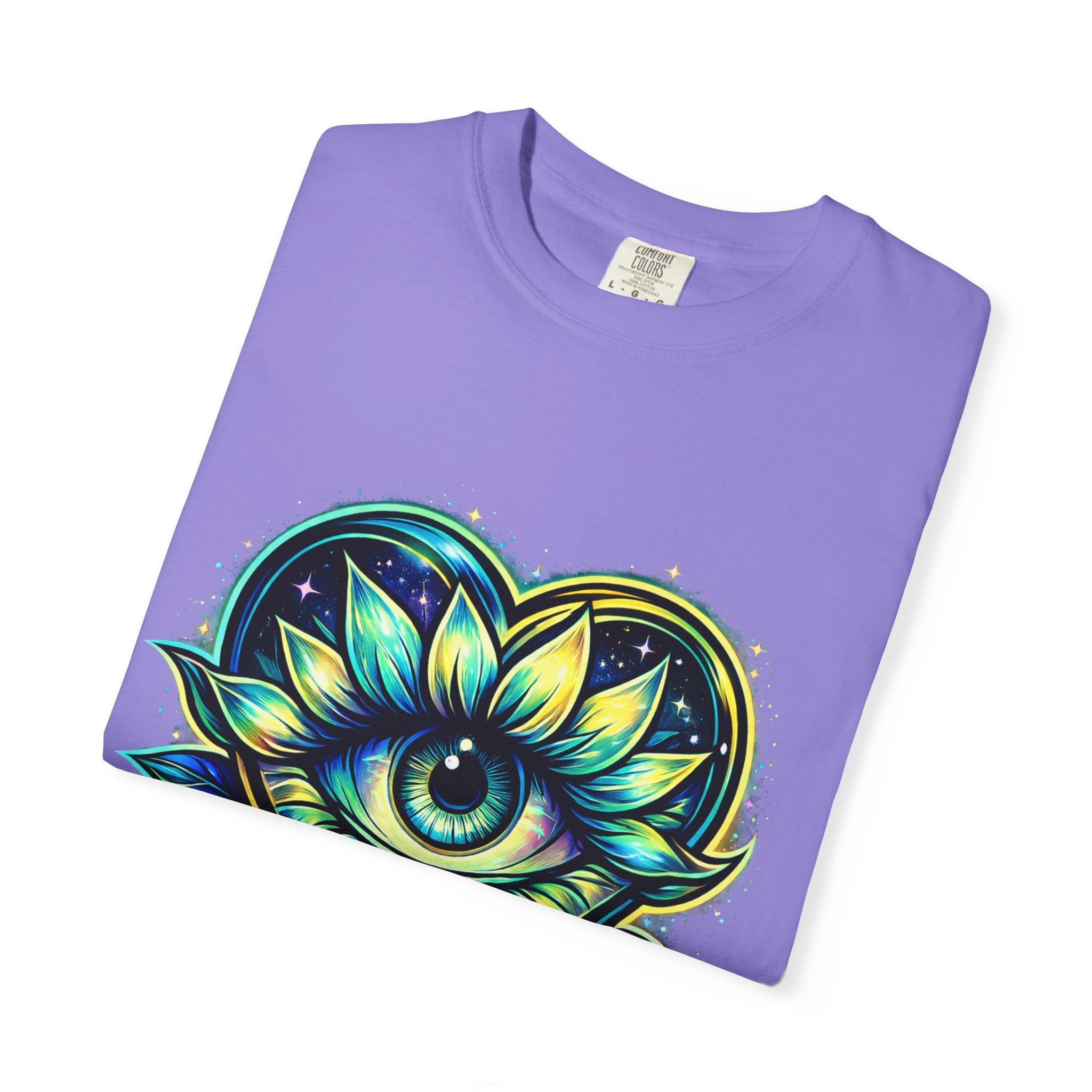 Eye of Love Graphic T-Shirt — "Love Wins All" Spiritual Lotus Tee Printify