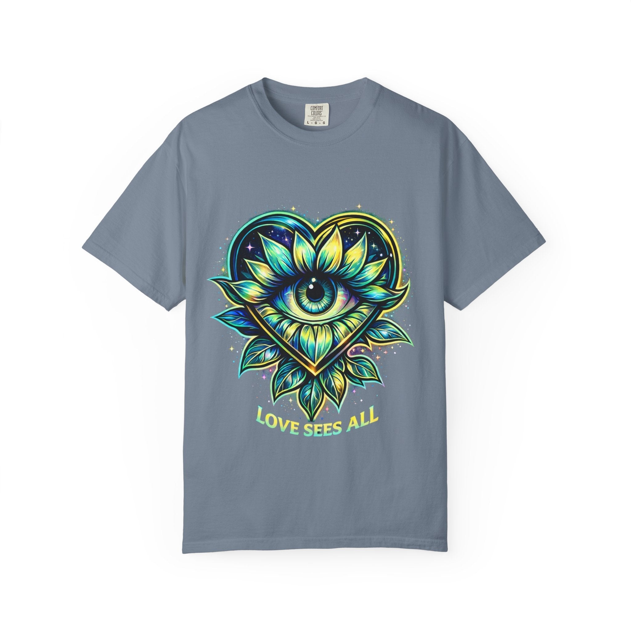 Eye of Love Graphic T-Shirt — "Love Wins All" Spiritual Lotus Tee Printify