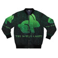 Follow The White Rabbit Bomber Jacket — Cyber Matrix Techwear Printify