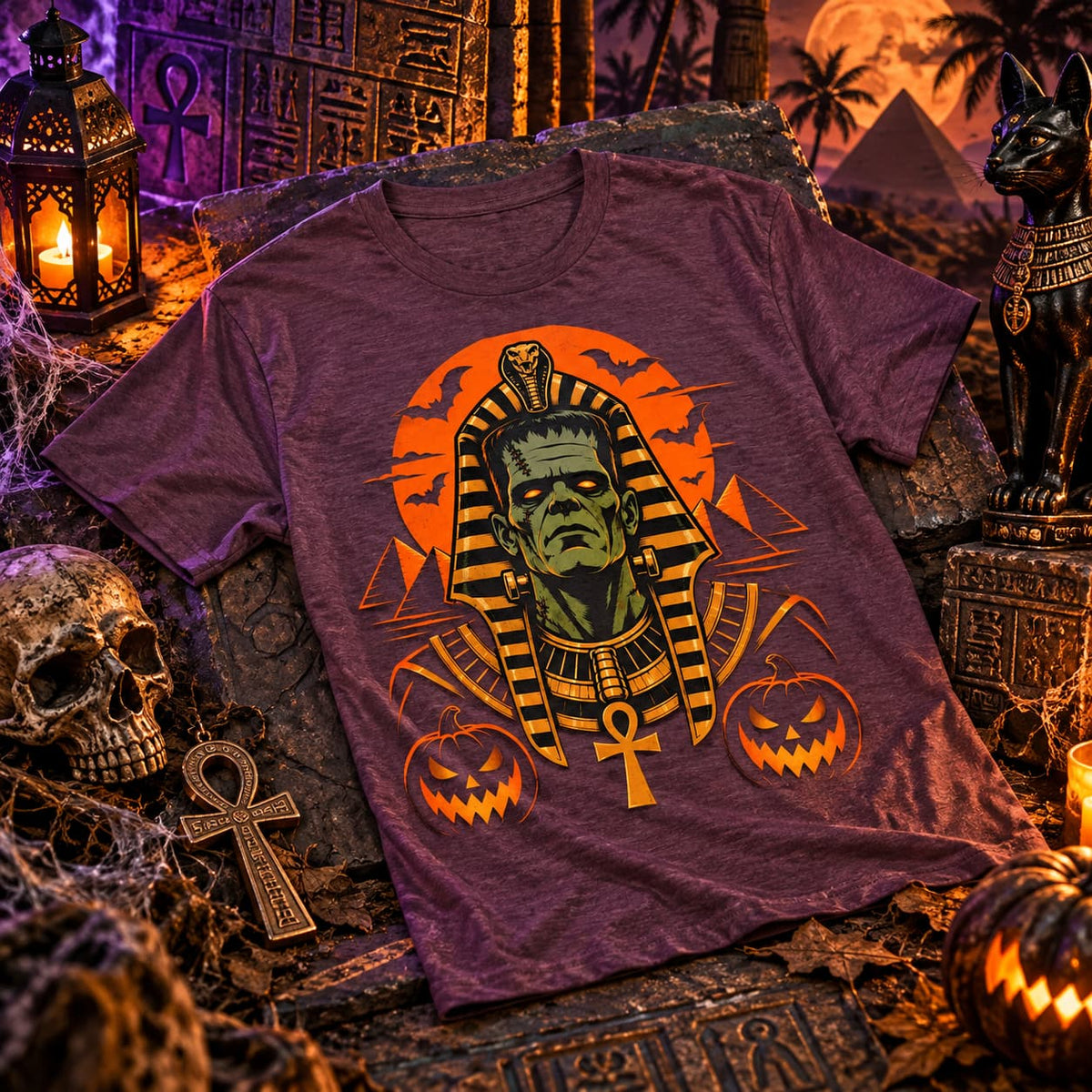 Frankenstein Pharaoh Halloween T-Shirt
