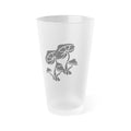 Frosted Pint Glass with Mushroom Design - 16oz Craft Beer Lover's Gift
